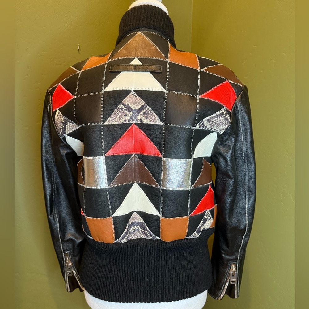 Coach 1941 Patchwork Leather Bomber Jacket Shearl… - image 6